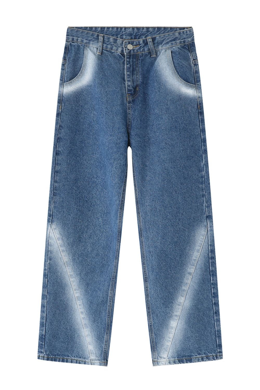 Men's Tie-Dye Washed Straight Leg Jeans