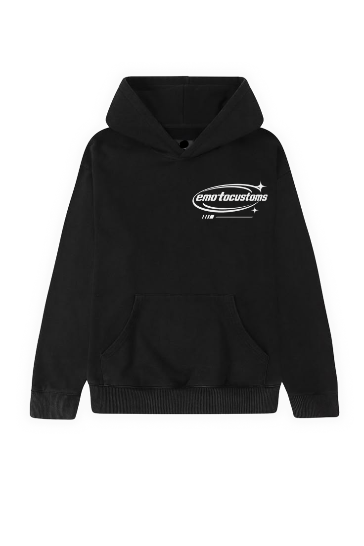 Black "EMOTO CUSTOMS" Hoodie