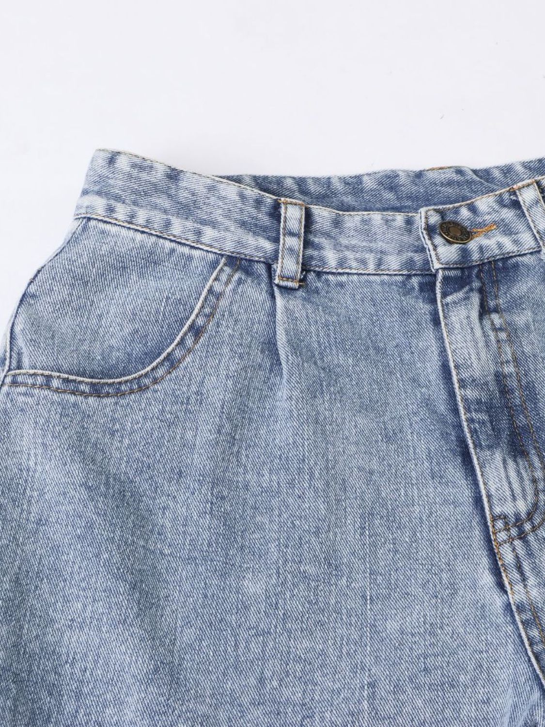 High Waist Straight Leg Jeans