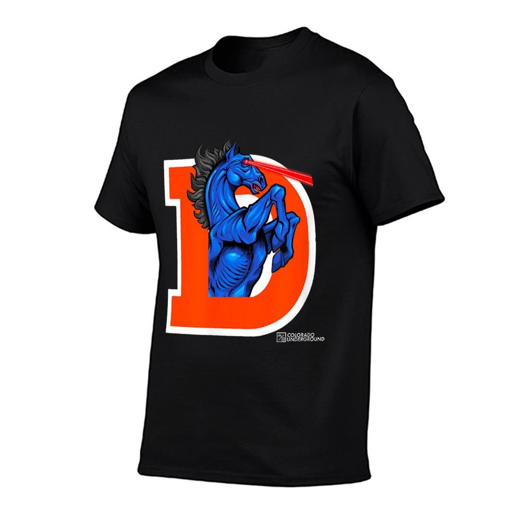 Colorado Legendary Blucifer, Demon Horse at Denver Airport  Rolled Sleeves T-Shirt