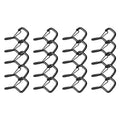 20 PCS Q-Hanger Hooks, 2.17 in Q Hanger String Light Hooks Outdoor, Heavy Duty Outdoor Screw Hooks with Security Buckle, for Hanging Outdoor String Lights, Christmas Lights, Cups, Decors (Black)
