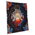 Sun and Moon Tapestry Psychedelic Mystic Floral Aesthetic Vintage Tapestry