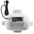4" to 4.5" Radon Mitigation Fan System Quiet 190 CFM Inline Duct Fan Waterproof