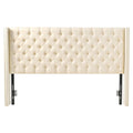 Headboard, King Size Headboard with Adjustable Height, Comfortable Diamond Tufted for King Size Bed, W84.1 x H (54.33-60.24) x D 8.27 in, Ideal for Bedroom, Hotel, Homestay, Dormitory, Cream