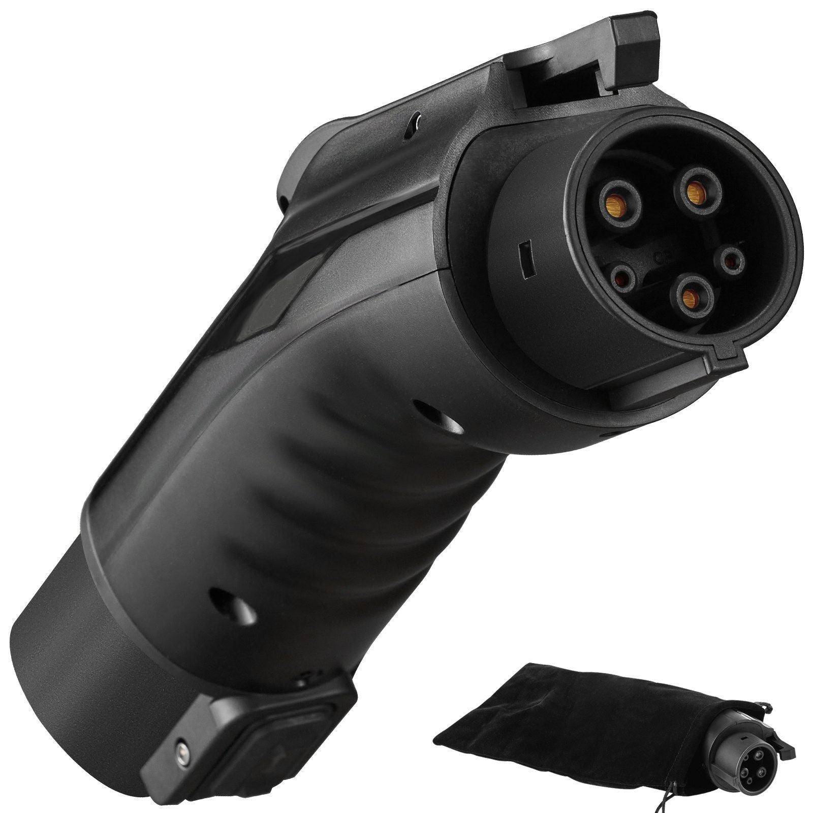 Tesla to J1772 Charging Adapter, Max 48 Amp 240V, J1772 EVs Charger Adapter, with IP65 Storage Bag Anti-Drop Lock, for Tesla High Powered Wall Connector, Destination Charger and Mobile Connector