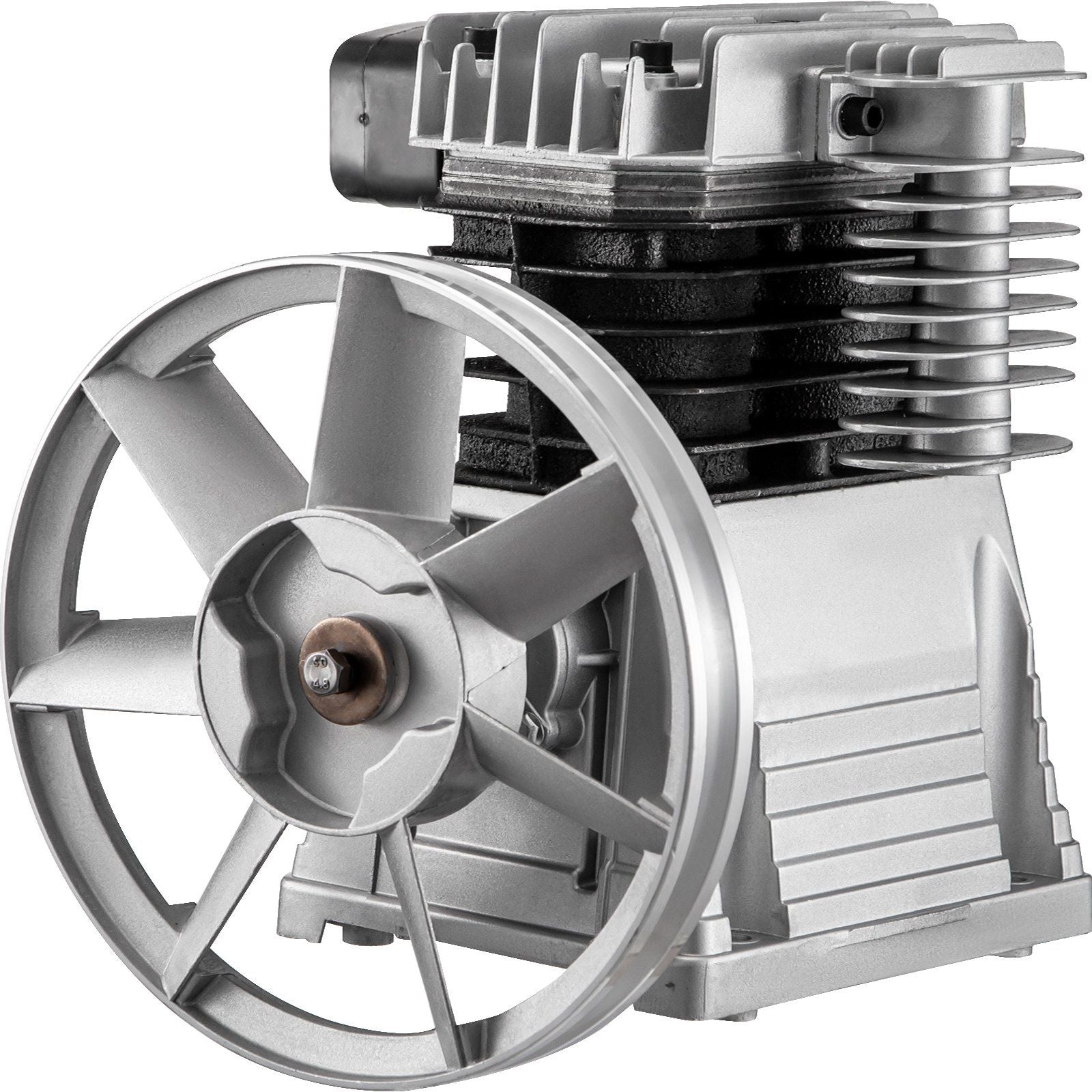 Air Compressor Pump, 3HP 11CFM, Industrial Compressor Head Pump Motor, 1300RPM High-speed Single Stage Twin Cylinder Aluminum Air Compressor Head Piston Style Splash Lubrication Pump