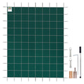 Pool Safety Cover, Inground Pool Cover Fit for PP Material, Rectangle Inground Safety Pool Cover Green, Mesh Solid Pool Safety Cover for Swimming Pool Winter Safety Cover (16x36 ft)