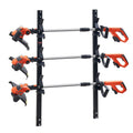 Trimmer Rack, 3 Place Weeder Trimmer Rack, Trim Holder Trailer Rack with Zinc Alloy Password Lock, Wall-mounted or Mount on Enclosed Trailer Landscape Weed Eater, Pair