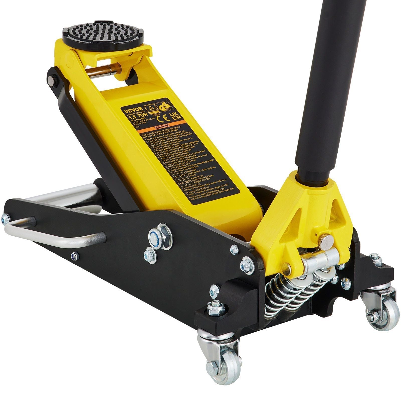 1.5 Ton Low Profile Aluminum Steel Racing Floor Jack Dual Pump Lift Car