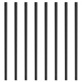 Staircase Metal Balusters, 29.5'' x 1'' Flat Aluminum Alloy Decorative Banister Spindles, 51 Pack Deck Baluster with Screws, Classic Hollow Deck Railing Satin Black Powder Coated for Porch