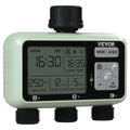 Water Timer, 3 Outlets, Hose Watering Sprinkler Timer, with 3 Independent Watering Zone LCD Display Rain Delay Mode Manual Mode 360° Brass Inlet Metal Filter, IPX6 Waterproof for Yard Watering