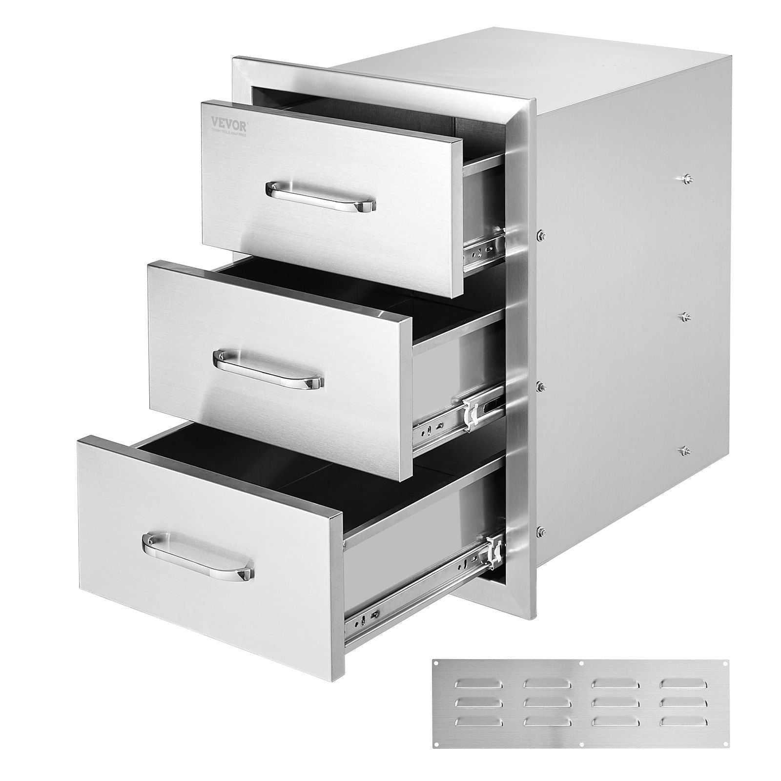 Chest of Drawers 16x21.5x18 inch Stainless Steel 201
