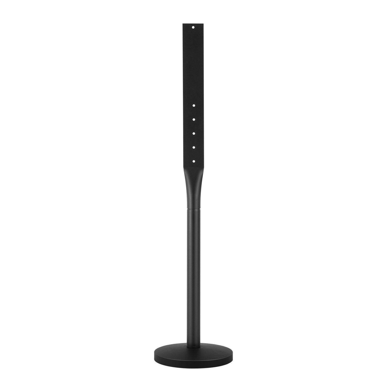 Cast Iron Sign Post, 4 ft Portable Heavy Duty Steel Post Sign Holder with Hard Plastic Base & Wheels, U-Channel Sign Stand for Garden, Courtyard, Farm or Traffic Intersection, Black