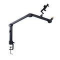 Microphone Boom Arm with Desk Mount, 360° Rotatable, Adjustable Mic Stand with 3/8" to 5/8" Adapter Port Headset Hook, for Blue Yeti Hyperx Quadcast Blue Snowball Shure SM7B Audio Technica