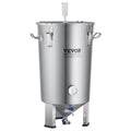 304 Stainless Steel Kettle, 8 GALLON Beer Brew Fermentor, Brew Bucket Fermentor for Brewing, Home Brewing Supplies with Base, Kettle Stock Pot Includes Lid, Handle, Valve, Spigot, Thermometer