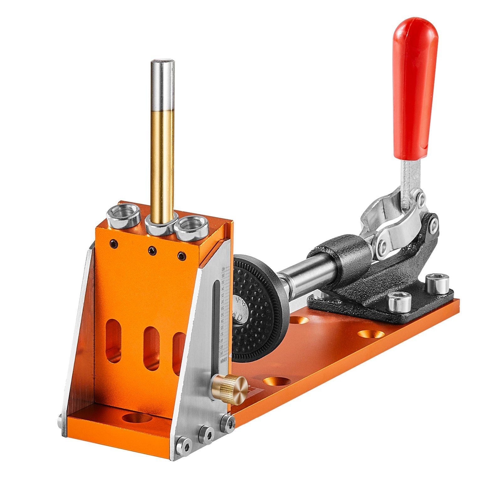 30 Pcs Pocket Hole Jig Kit, Adjustable & Easy to Use Pocket Hole Jig System with Step Drills, Drill Stop Rings, Wrenches, and Square Drive Bits, Dual Scale Marks for DIY Carpentry Projects