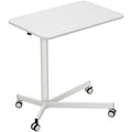 Mobile Standing Desk, 28.5"-44.2" Gas-Spring Height Adjustable Sit-Stand Desk, 360° Swivel Wheels (2 Lockable) Portable Rolling Laptop Table Computer Cart for Home Office School, 44LBS Loading