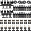 50 PCS Oscillating Saw Blades, Quick Release Multitool Blades Kit, HCS Tool Blades for Wood Plastic Metal Nails Bolts, Compatible with Dewalt Dremel Fein Worx Bosch Makita Milwaukee