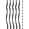 Deck Balusters, 26 Pack Metal Deck Spindles, 32.25"x1" Staircase Baluster with Screws, Aluminum Alloy Deck Railing for Wood and Composite Deck, Stylish Baluster for Outdoor Stair Deck Porch
