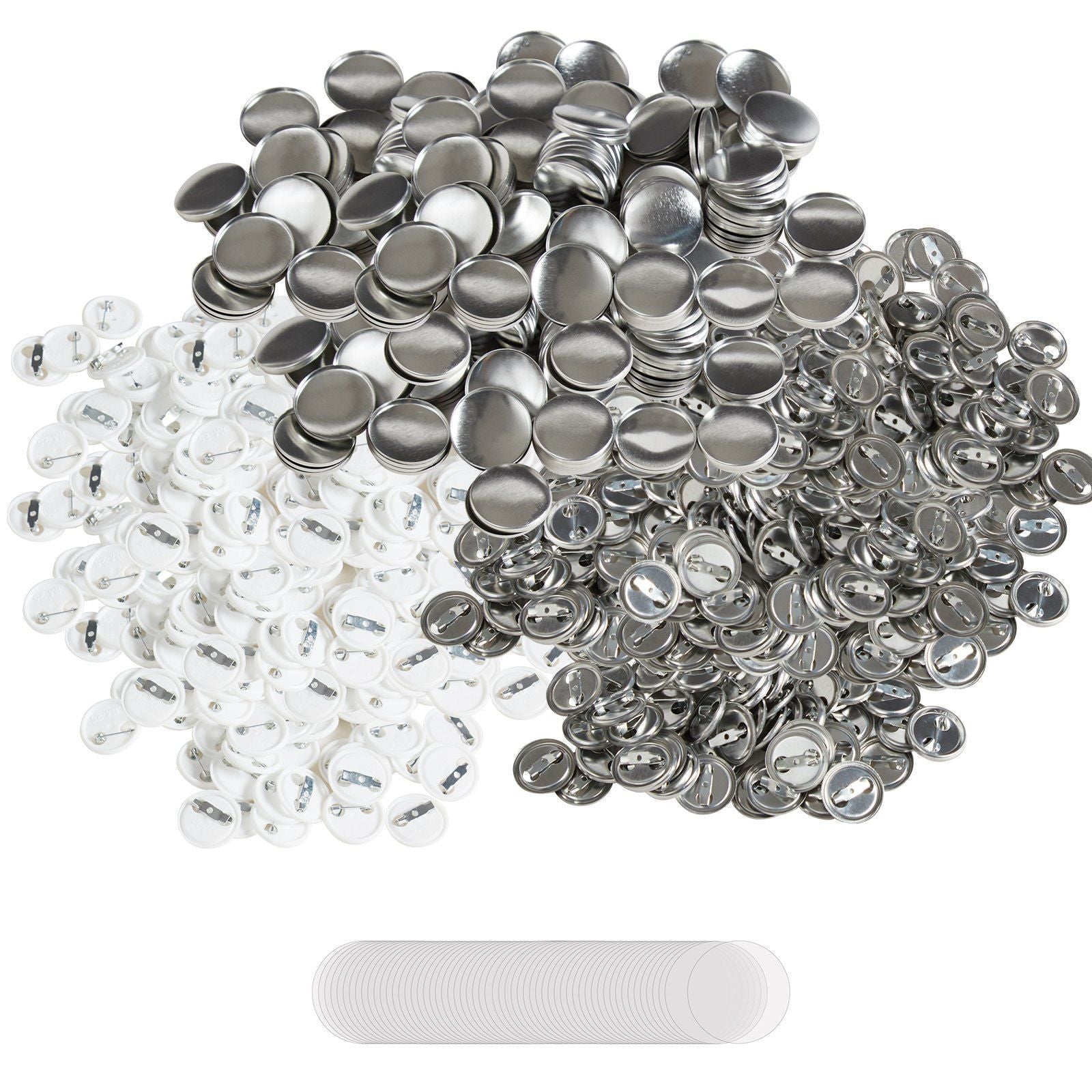 1" 25mm Button Badge Parts Supplies for Button Maker Machine 500 Sets.Badge machine not included