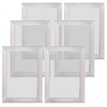 Screen Printing Kit, 6 Pieces Aluminum Silk Screen Printing Frames, 10x14inch Silk Screen Printing Frame with 156 Count Mesh, High Tension Nylon Mesh and Sealing Tape for T-shirts DIY Printing