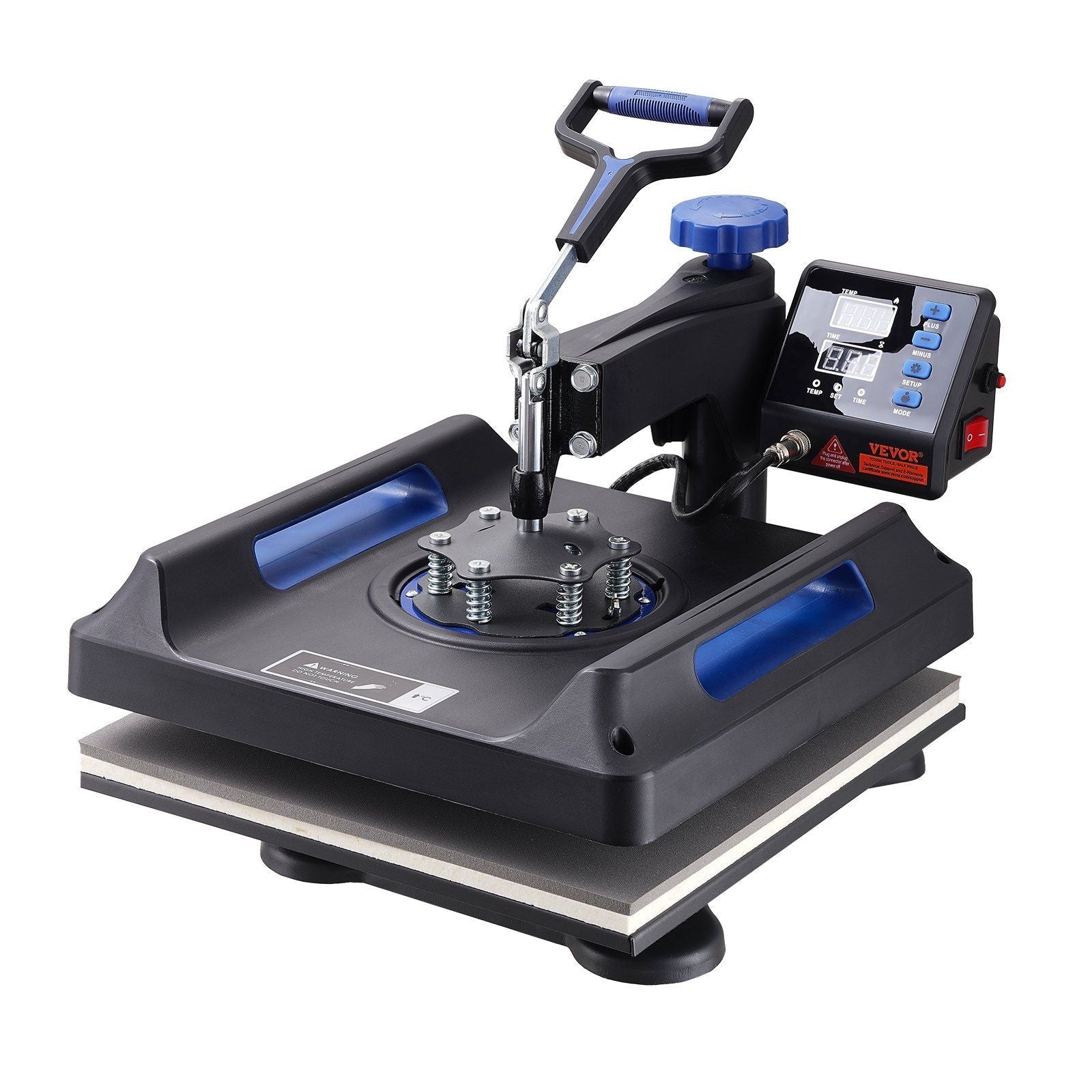 Heat Press 15x15, Upgraded Heat Press Machine 5 in 1, Anti-Scald, Fast-Heating, Swing Away Digital Control Multifunction Heat Press for Sublimation Combo for T-Shirt Hat Cap Mug Plate