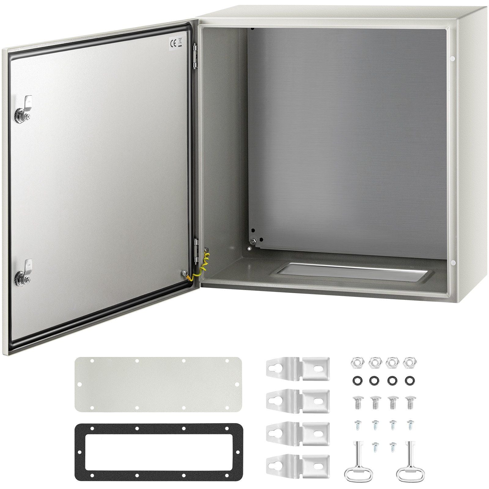 NEMA Steel Enclosure, 24 x 24 x 12'' NEMA 4X Steel Electrical Box, IP66 Waterproof & Dustproof, Outdoor/Indoor Electrical Junction Box, with Mounting Plate
