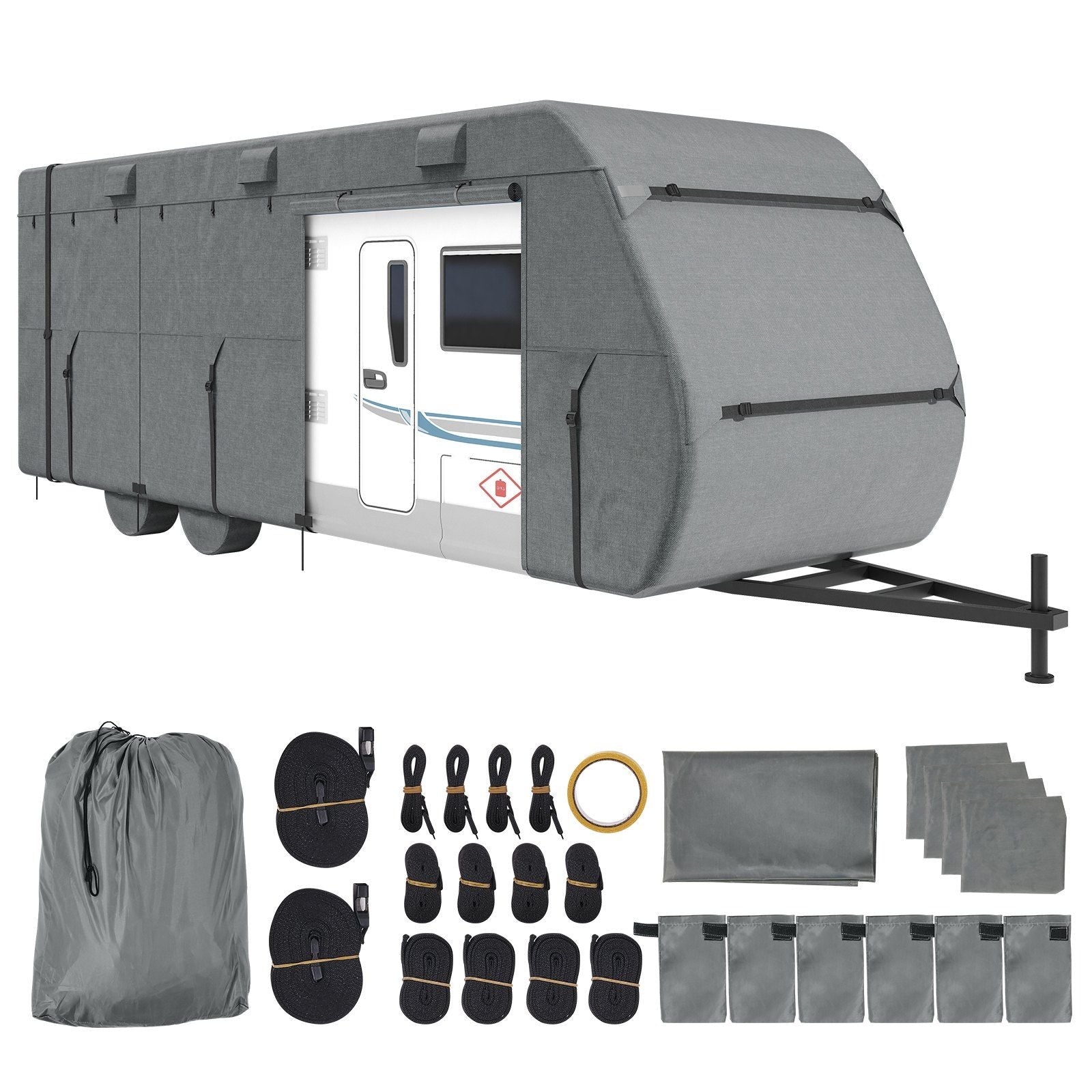 Trailer Travel RV Cover 28-31 ft Class A Camper Cover 300D Oxford Fabric