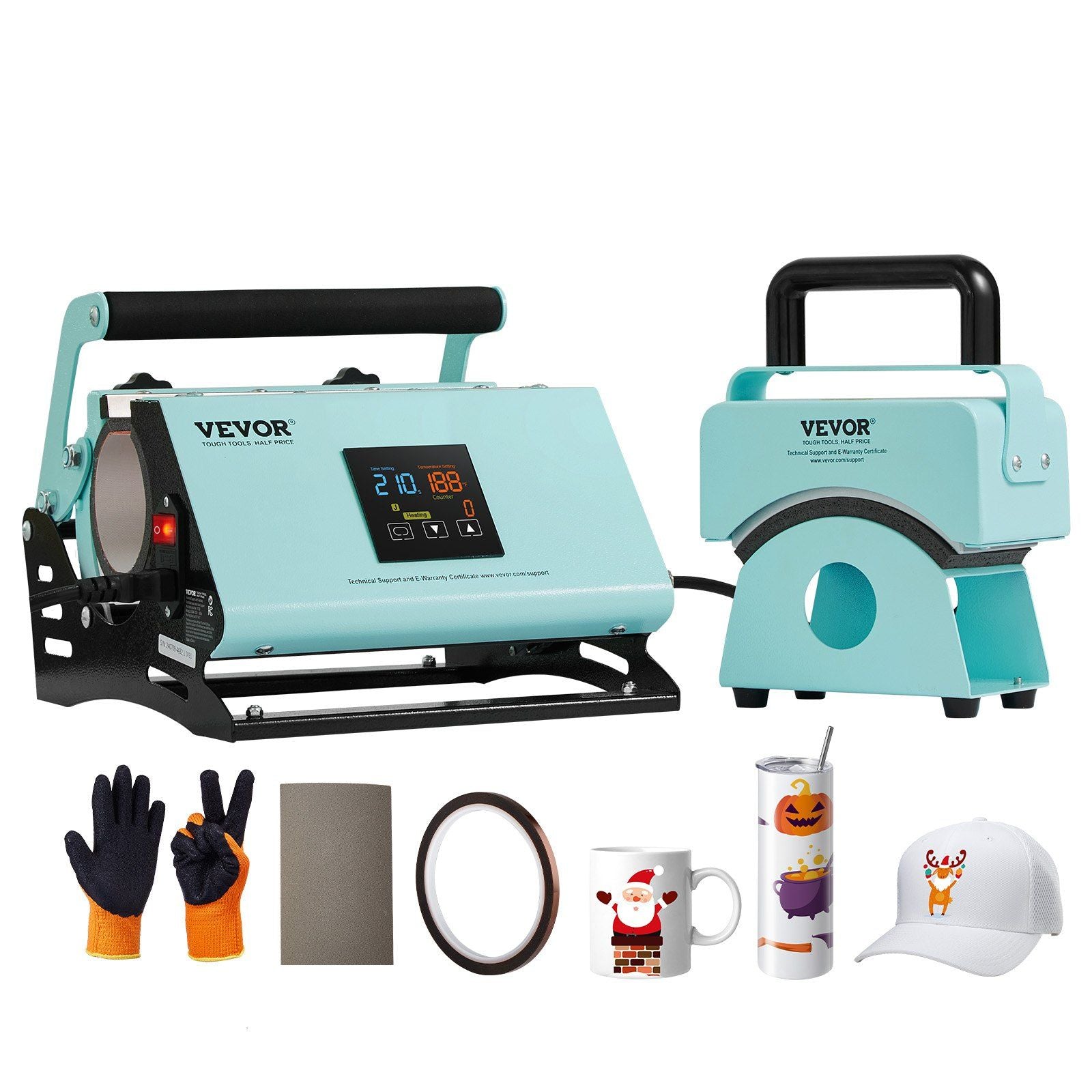 2 in 1 Tumbler and Hat Heat Press Machine Heat Machine for Caps Hats Mugs