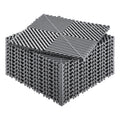 Interlocking Drainage Mat, 12'x12' Modular Cushion Durable PP Material, 12 Pcs Splicing Drainage Mats, Non-Slip Drainage Floor Tile and Shower Mat, for Garage, Garden, Kitchen&Outdoor, Grey