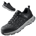 Steel Toe Shoes for Men US Size 9 Wide Athletic Work Shoe Sneakers Black