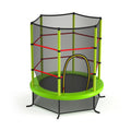 55 Inch Kids Recreational Trampoline Bouncing Jumping Mat with Enclosure Net-Green