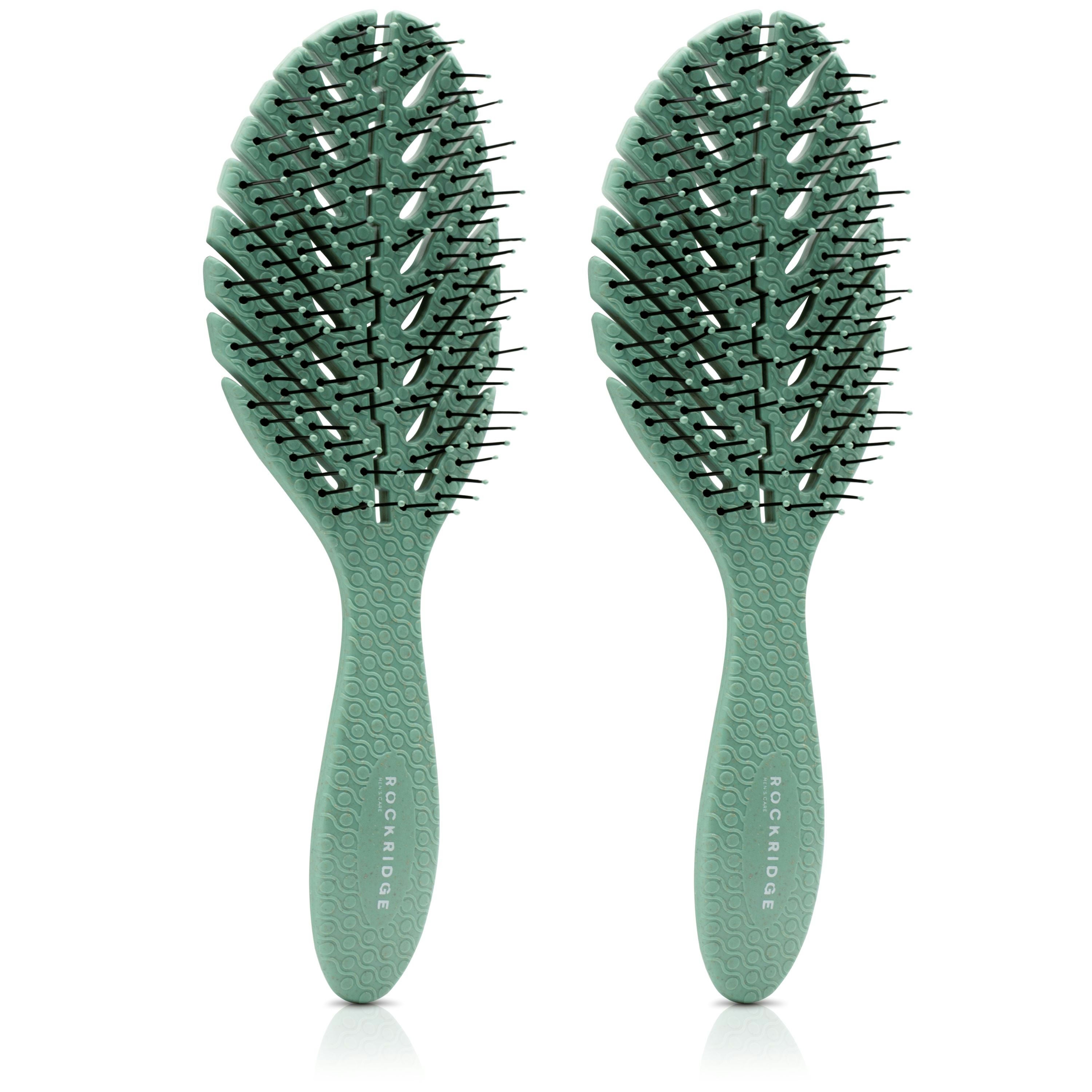 Rockridge Biodegradeable Eco Hairbrush - Natural Green - 2-Pack