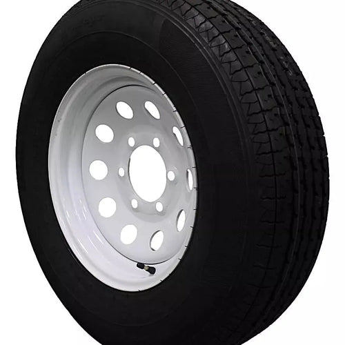 (Single Assembly) Antego Tire and Wheel 225/75R15 Highway Terrain Trailer Tire & Wheel – 15.0-Inch Pre-Mounted Rim, 10-Ply-Ply Build, Perfect for Utility & Cargo Use | A15604520116110ST22575R15