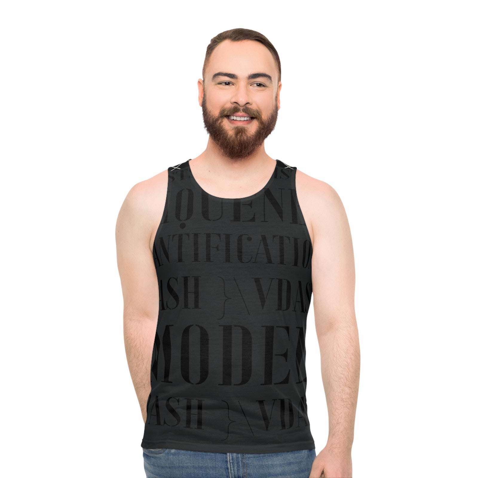Genre Asthetic ⊢ ∃! ⊨ Text Tank Top | Minimal Graphic Athletic