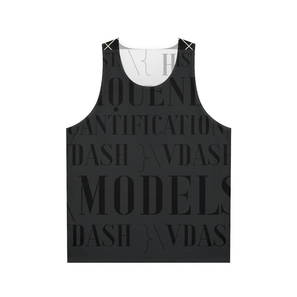 Genre Asthetic ⊢ ∃! ⊨ Text Tank Top | Minimal Graphic Athletic